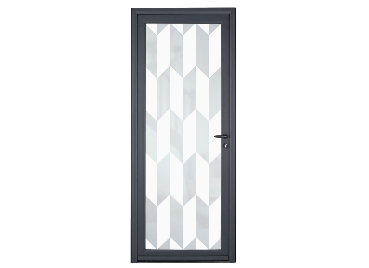 Porte d'entrée Adénora aluminium vitrage Siriti sur mesure | Lapeyre