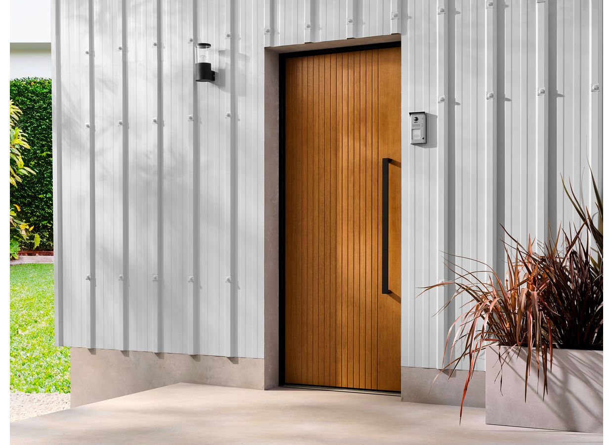 Porte d'entrée augustine bois exotique sur mesure-Lapeyre