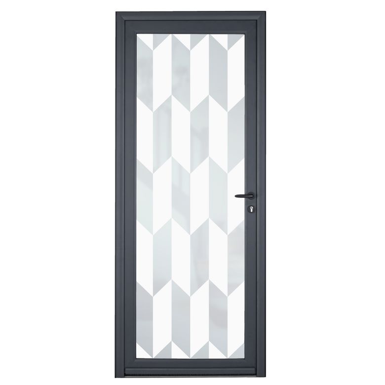 Porte d'entrée Adénora aluminium vitrage Siriti sur mesure | Lapeyre