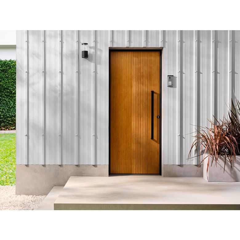 Porte d'entrée augustine bois exotique sur mesure-Lapeyre