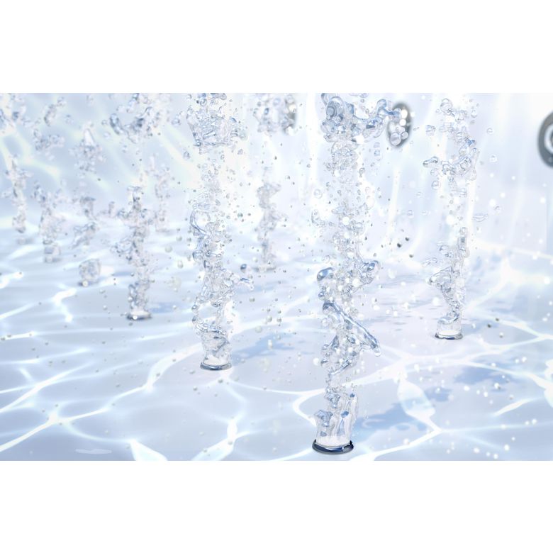 Baignoire balnéo d'angle BELINDA premium avec tablier - Salles de bains - Lapeyre