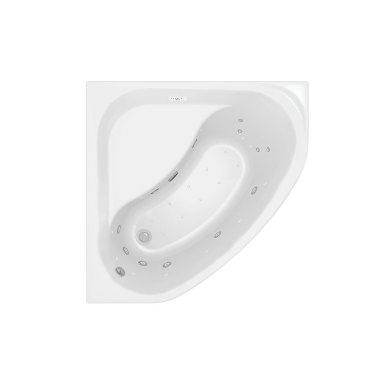 Baignoire balnéo d'angle BELINDA premium avec tablier - Salles de bains - Lapeyre