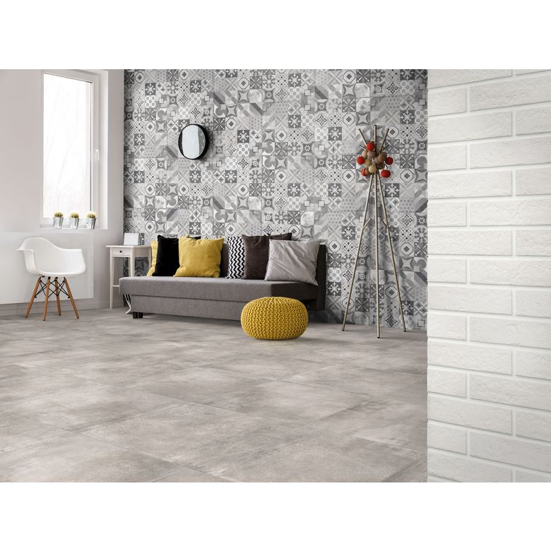 Carrelage sols GATSBY imitation ciment mat 60 x 60 cm - Sols et murs - Lapeyre